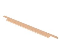 GTV Tirador para muebles LIND dorado cepillado anodizado 224 mm distancia de perforación, 496 mm de largo, tirador de 18 mm de ancho, tirador de borde para cocina, armarios, cajones, accesorios de