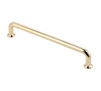 GTV - Tirador para muebles NORD | Tiradores para muebles | Largo 14,6 cm | Distancia entre orificios 12,8 cm | ZnAl |Oro brillante