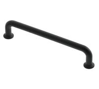 GTV - Tirador para muebles NORD | Tiradores para muebles | Largo 17,45 cm | Distancia entre orificios 16 cm | ZnAl | Negro mate
