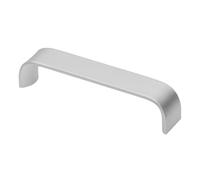 GTV Tirador para Muebles UA-347, Diseño Moderno en Aluminio, Distancia 128 mm, Longitud 136 mm, Asa para Armarios de Cocina, Cajones y Puertas, Color Plata