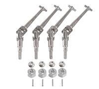 GTVNPOA Piezas Coche Teledirigido para MJX para Hyper Go 16207/8/9/10 H16 H16BM H16PL 14210 H14bm 1/14 1/16 Tuerca Acoplamiento Metálica CVD Eje Transmisión Pieza Repuesto Coche RC(Silver)