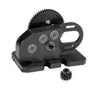 GTVNPOA RC Caja transmisión para LCG para SCX10 para Capra Comp Builds 1/10 CNC Aluminio 2Low Transmisión Overdrive Caja De Cambios con Delrin Skid RC Crawler para Chasis(Black)