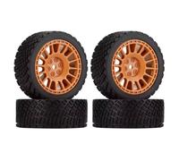 GTVNPOA RC Coche Goma Ruedas Compatible con Rolly XV02 para TT01 1/10 RC, Actualización De Coche, Piezas De Repuesto, Accesorios, Llanta De Rueda De Neumáticos Hexagonal De 12mm Y 68mm(Orange)