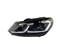 GTVRFLOKI Repuestos Coche Compatible Con Golf 6 2009-2013 Luces Antiniebla Freno DRL Luce Direccionales Coche Listo Para Usar Conjuntos De Faros Repuestos Luz de Freno(Black)