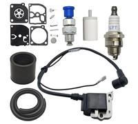 GTWSQQ Bobina de encendido for Husqvarna 50 51 55, filtro combustible, colector admisión, kit reparación, accesorios for motosierra gasolina 2 tiempos