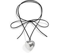 GTYARYUA Collar Corazon Negro Gótico Corazón Terciopelo Collar Collar de Gargantilla de Corazón Y2K Collar con Colgante de Corazón Gargantilla Negra de Terciopelo de Carnaval para Niñas y Mujeres (B)