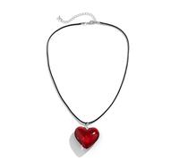 GTYARYUA Collar Corazon Negro Gótico Corazón Terciopelo Collar Collar de Gargantilla de Corazón Y2K Collar con Colgante de Corazón Gargantilla Negra de Terciopelo de Carnaval para Niñas y Mujeres (A)