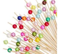 GTYARYUA Palillos de Cocktail, 100 PCS Navidad Palillos de Cóctel, Navida Pinchos de Cocktail, Palillos para Aperitivos Navidad, Palillos Decorativos para Navidad, Cumpleaños, Bodas (Multicolor)