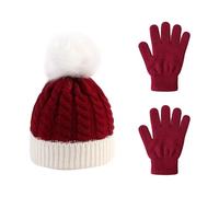 GTYHH 1 Gorro De Lana Para Niños Y 1 Par De Guantes Para Niños, Productos De Protección Contra El Frío Para Niños, Gorros De Punto De Invierno, Gorros De Punto Elásticos Y Cómodos