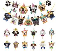 GTYHH 1 Juego De Banderas para Perros para Tirar Y 12 Etiquetas para Perros, Decoraciones De Fiesta para Mascotas, Lindas Decoraciones De Fiesta, Artículos para Fiestas