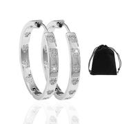 GTYHH 1 Par De Aretes De Aro De Plata con Diamantes, Aretes De Aro Femeninos, Aretes De Aro En Forma De Corazón, Aretes De Diamantes, Aretes De Aro Hipoalergénicos, Joyas De Aretes