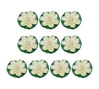 GTYHH 10 Piezas De Hojas De Loto Artificiales, Adornos De Mesa De Comedor, Decoraciones De Peces, Accesorios del Paisaje del Estanque, Flores De Flores Flotantes.