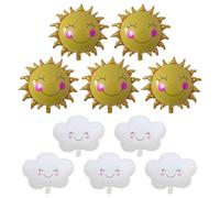 GTYHH 10 Piezas Globos De Dibujos Animados, Globos De Nubes Dulces, Globos De Sol Sonrientes, Juguetes Inflables para Niños, Accesorios para La Decoración De Fiestas.