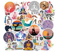 GTYHH 100 Pegatinas De Yoga, Pegatinas Creativas De Graffiti, Pegatinas Impermeables, Se Pueden Utilizar para Decorar Botellas De Agua, Cuadernos Y Patinetas.