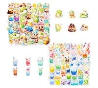 GTYHH 100 Piezas De Lindas Pegatinas De Graffiti, Calcomanías De Dibujos Animados, Decoraciones De Libros, Pegatinas De Estilización De Bebidas, Pegatinas De Postre.