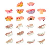 GTYHH 12 Piezas De Dentaduras Postizas De Vampiro con 10 Piezas De Dentaduras Postizas Divertidas, Dientes Divertidos, Dientes De Vampiro De Halloween, Fiestas Temáticas.