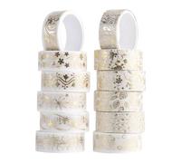 GTYHH 12 Rollos De Cinta Con Patrón Bronceador, Cinta Decorativa Diy, Cinta Creativa, Pegatinas Para Manuales, Pegatinas Para Envolver Regalos