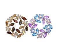 GTYHH 2 Broches De Guirnalda De Cristal, Decoración De Bufanda De Vestir Retro, Ropa Escotada con Alfileres Fijos, Adecuada para Ropa Informal, Adorno De Vestido De Fiesta.