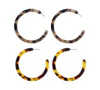 GTYHH 2 Pares De Aretes con Estampado De Leopardo, Aretes Geométricos Creativos, Aretes Simples De Moda, Aretes Acrílicos, Aretes Retro.