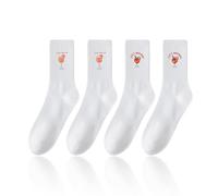 GTYHH 2 Pares De Copas De Vino Bordadas Medianas, Calcetines Deportivos Transpirables, Calcetines De Tenis De Algodón, Calcetines De Patrón Creativo De Dibujos Animados.