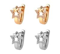 GTYHH 2 Pares De Pendientes De Estrella, Modernos Y Sencillos Pendientes De Diamantes De Imitación, Accesorios De Vestir Para Mujer