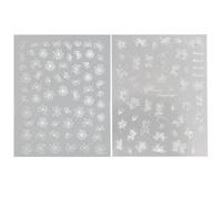 GTYHH 2 Pegatinas Elees para Decoración De Uñas con Flores Blancas, Estilos De Flores Dispersas De Perlas Y Diosas, Pegatinas para Decoración De Uñas, Accesorios para Decoración De Uñas DIY.
