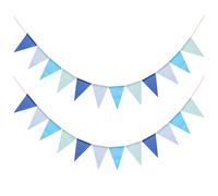 GTYHH 2 Piezas De Banderines Azules, Bandera De La Bandera De Cumpleaños, Pancarta De Decoración De Bodas, Trailer De Pared De Fondo De Banquetes, Escenas De Fiesta: Suministros De Reposo.