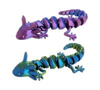 GTYHH 2 Piezas De Juguetes De Salamandra Láser, Juguetes Impresos En 3D, Adornos Creativos De Animales, Lindos Mini Juguetes De, Adornos De Escritorio, Regalos Artesanales para Niños.