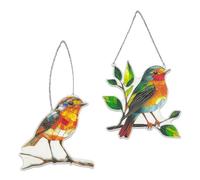 GTYHH 2 Piezas De Remolques De Aves, Coloridos Partidarios De Colibri, Decoraciones Residenciales, Accesorios De Patio De Jardín.