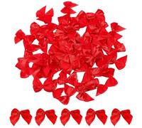 GTYHH 200 Piezas De Lazos Rojos, Mini Lazos, Lindos Lazos, Lazos Decorativos, Se Pueden Usar para Coser, Hacer Manualidades Y Decorar