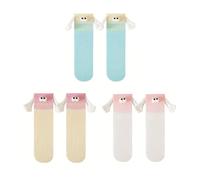 GTYHH 3 Pares De Lindos Calcetines De Dibujos Animados, Divertidos Calcetines Magnéticos, Calcetines De La Amistad, Calcetines De Regalo, Calcetines Suaves Y Cómodos