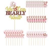 GTYHH 32 Insertos Pequeños Y 1 Inserto Grande, Insertos Creativos para Tartas De Cumpleaños, Artículos para Fiestas Infantiles, Lindas Decoraciones para Pasteles