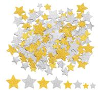 GTYHH 360 Piezas Pegatinas De Estrellas, Pegatinas De Estrellas con Purpurina, Pegatinas De Estrellas En Varios Tamaños, Estrellas Adhesivas para Manualidades, Plata