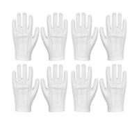 GTYHH 4 Piezas De Guantes De Etiqueta Blanca, Guantes Suaves Y Transpirables, Guantes De Seguridad, Guantes De Identificación De Joyas, Accesorios De Ropa.