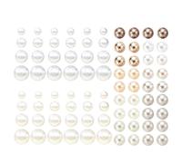 GTYHH 42 Pares De Aretes De Perlas De Moda, Cuentas Beige Artificiales, Estilo Elee Y Simple, Ligero E Hipoalergénico, Aretes Casuales Diarios, Accesorios para Banquetes De Bodas.