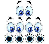 GTYHH 5 Pegatinas Decorativas con Ojos Grandes, Pegatinas Interesantes, Pegatinas Creativas, Pegatinas De Ojos De Dibujos Animados, Pegatinas Impermeables