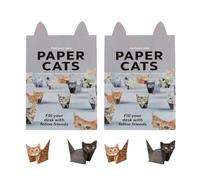 GTYHH 50 Origami De Gato De Arte En Papel Y 100 Pegatinas, Descompresión De Ocio Y Creación De Regalos.