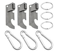 GTYHH Abren De Botellas De 3 Partes Hecho De Acero Inoxidable, Anillo De Metal De 3 Partes, Carreta De 3 Piezas, Mini Botella Portátil, Manual, Manual, Adecuado para Familia, Campamento, Picnic.