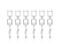 GTYHH Cadena De Extensión De Joyería De Plata De 6 Piezas, La Conexión De Cierre Desplegable Es Estable Y Ajustable En Longitud, Flexible De Usar Sin Estrangular El Cuello, Fabricación De Joyas.
