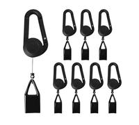 GTYHH Clip De Mosquetón para Encendedor De 8 Uds, Funda para Encendedor Negro, Soporte para Encendedor Retráctil, Funda para Encendedor Antipérdida para Exteriores, Accesorios para Encendedor
