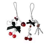 GTYHH Coles De La Caja del Teléfono Cherry De 2 Piezas, Bolsos, Joyas para Vestir La Cámara, Llaveros Creativos, Regalos Sorpresa Diarios.