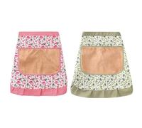 GTYHH Delantales Florales 2 Piezas, Delantales De Cocina, Delantales Antisuciedad, Delantales De Cocina, Delantales De Jardinería, Delantales De Trabajo