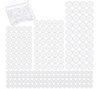 GTYHH Juego De Almohadones para Pendientes De Silicona Transparente, Estabilizador De Pendientes, Almohadilla De Disco De Plástico, Soporte para Lóbulo De Oreja, 200 Uds.