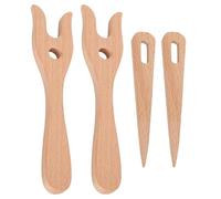 GTYHH Juego De Tenedores para Tejer De Madera De 2 Piezas, Tenedores para Tejer Creativos, Herramientas De Bricolaje Hechas A Mano, Adecuadas para Pulseras Y Collares.