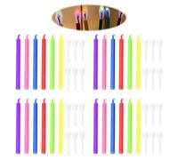 GTYHH Juego De Velas De Cumpleaños De 24 Piezas, Velas De Llamas De Colores, Velas De Cumpleaños para Niños, Velas De Cumpleaños para Adultos, Velas Decorativas para Fiestas De Cumpleaños