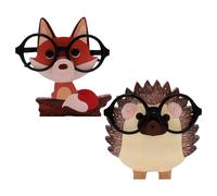 GTYHH Monturas De Gafas con Forma De Zorro De 2 Piezas, Lindas Monturas De Gafas De Madera, Monturas De Gafas De Diseño Creativo, Decoraciones De Mesa, Soportes para Gafas