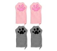 GTYHH Toallas para Mascotas De 4 Piezas, Reutilizables, Guantes De Limpieza para Gatos Y Perros, Gamuza Absorbente, Toallas De Baño para Mascotas, Regalos para Amantes De Los Animales.