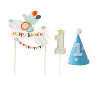 GTYHH Uso De La Tarjeta De Globo De 1 Pieza, 1 Pieza No. 1 De La Tarjeta, 1 Pieza De Cumpleaños, Decoración del Pastel De Animales, Suministros De Decoración De La Fiesta De Cumpleaños.