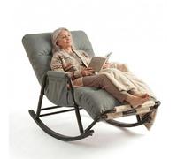 GTYMTTX Butaca Salón Moderna, Sillón Reclinable con Respaldo y Reposapiés 5 Ajustes, Mecedora Lactancia, Masaje Pies, Cojín Extraíble Verano Invierno, Tela Antigatos, 150kg(Color:Gris)