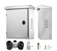 GTYORUS Acero Inoxidable 201 Caja Electrica Exterior, IP65 Caja Cuadro Electrico,Caja de Derivación de Montaje en Superficie,Caja de Distribución con Cerradura - 400×300×160MM